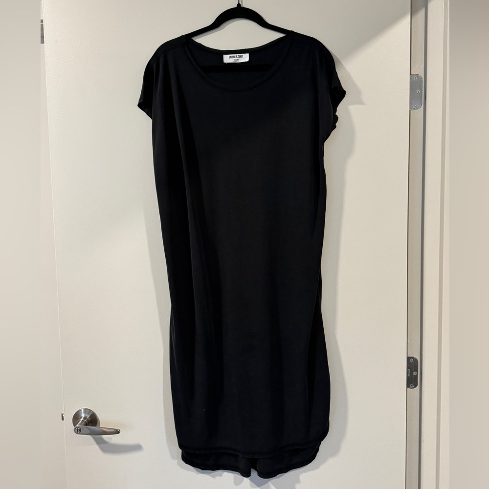 Double Zero Brand Black T-Shirt Dress